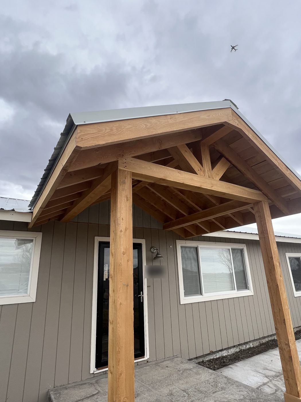 Timber-frame entry porch